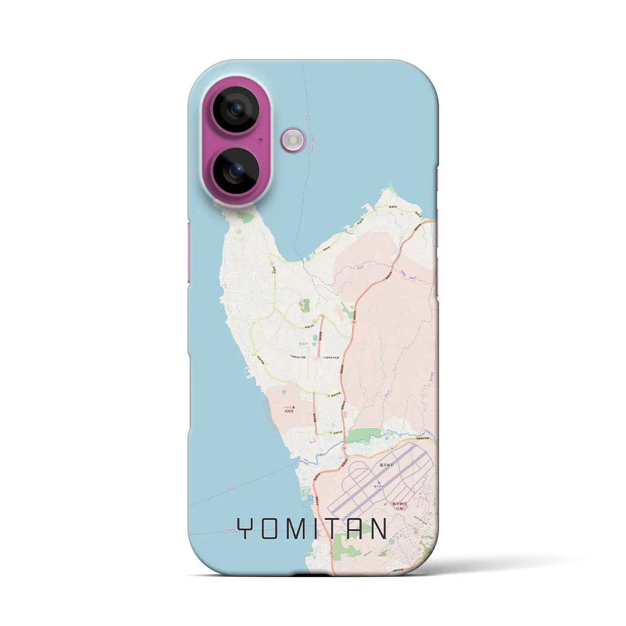 【読谷（沖縄県）】地図柄iPhoneケース（バックカバータイプ）