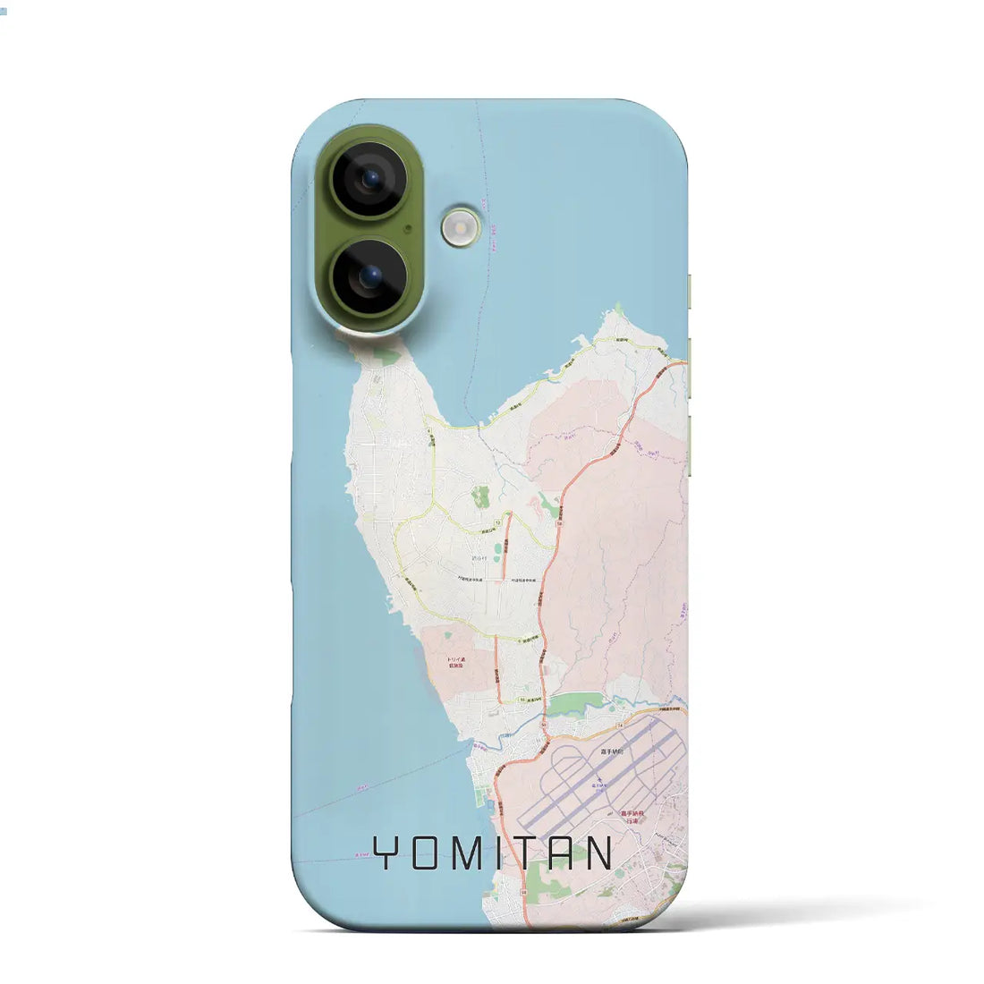 【読谷（沖縄県）】地図柄iPhoneケース（バックカバータイプ）ブラック・iPhone 17 Pro Max 用