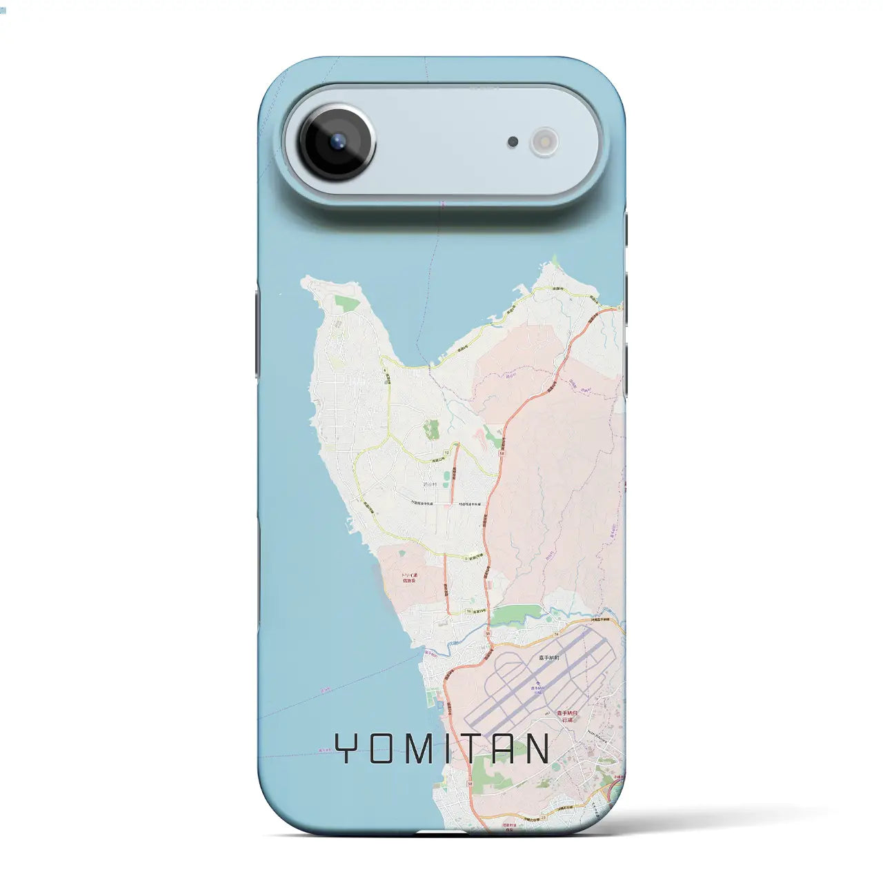 【読谷（沖縄県）】地図柄iPhoneケース（バックカバータイプ）