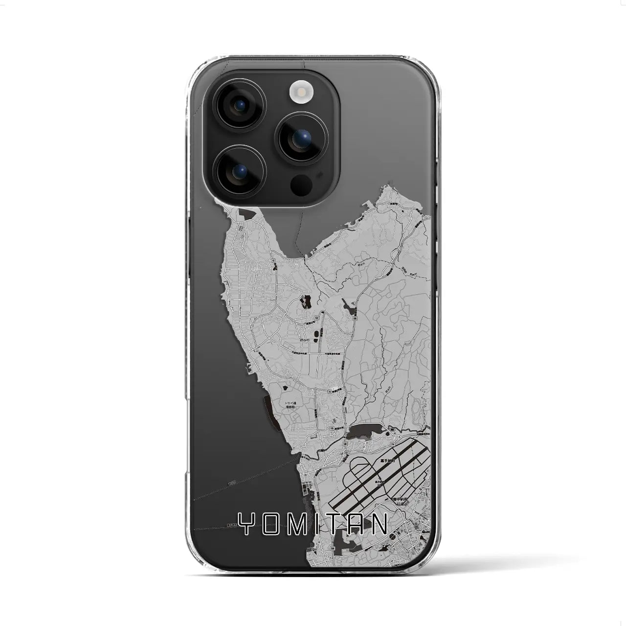 【読谷（沖縄県）】地図柄iPhoneケース（クリアタイプ）