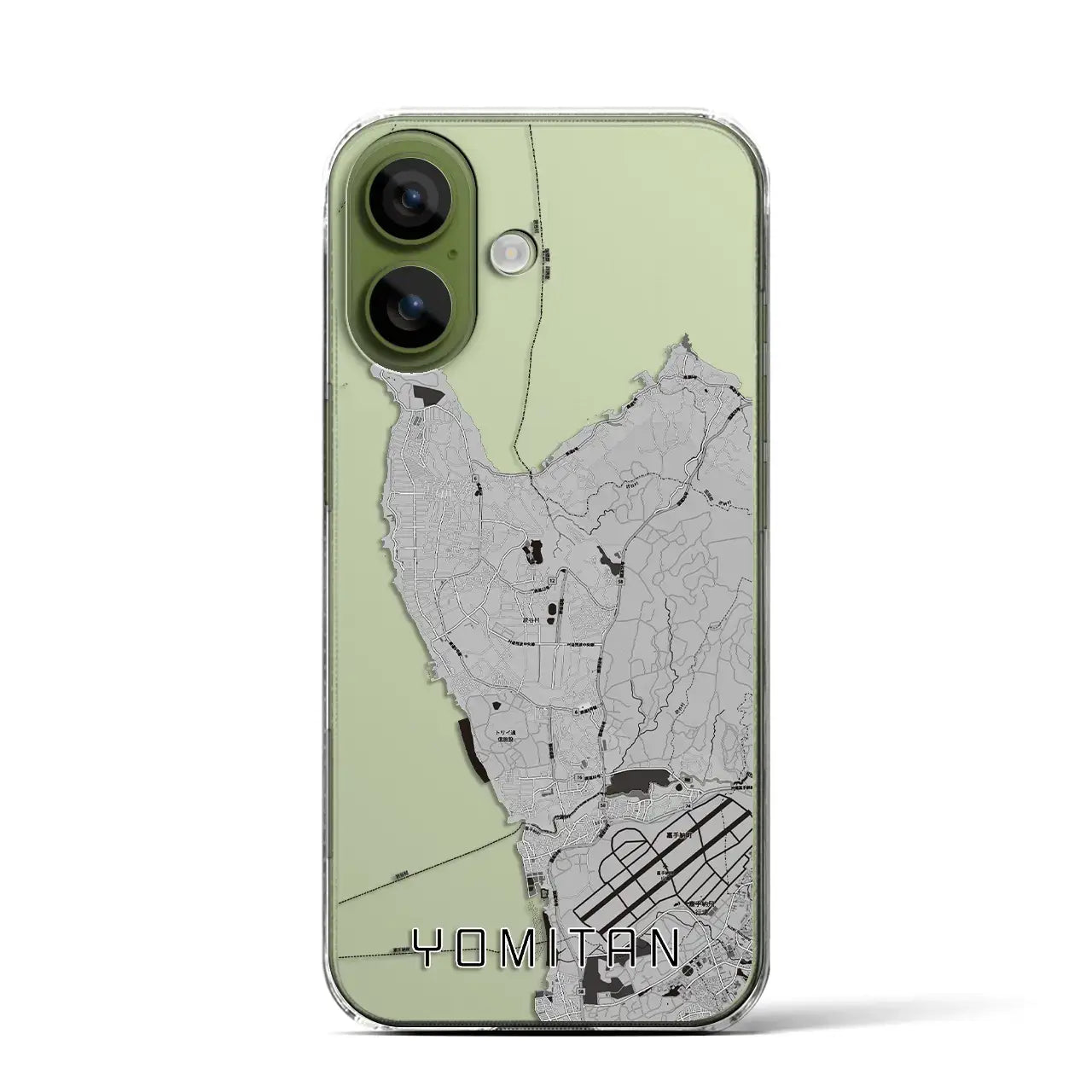 【読谷（沖縄県）】地図柄iPhoneケース（クリアタイプ）