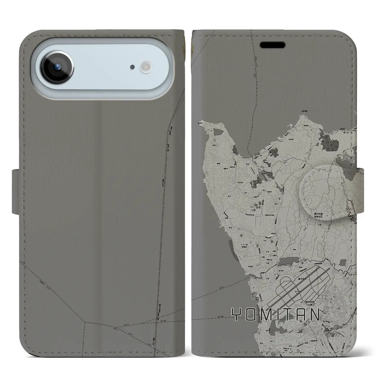 【読谷（沖縄県）】地図柄iPhoneケース（手帳タイプ）