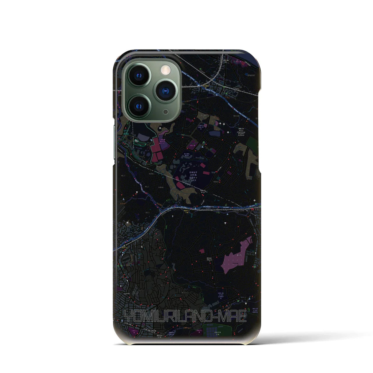 【読売ランド前（神奈川県）】地図柄iPhoneケース（バックカバータイプ）