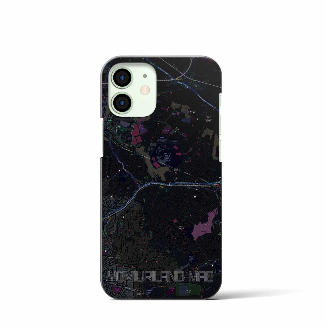 【読売ランド前（神奈川県）】地図柄iPhoneケース（バックカバータイプ）
