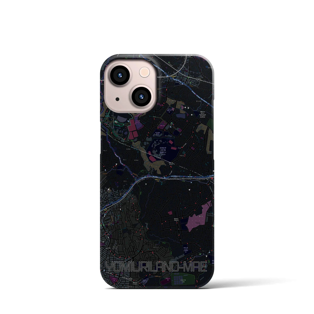 【読売ランド前（神奈川県）】地図柄iPhoneケース（バックカバータイプ）