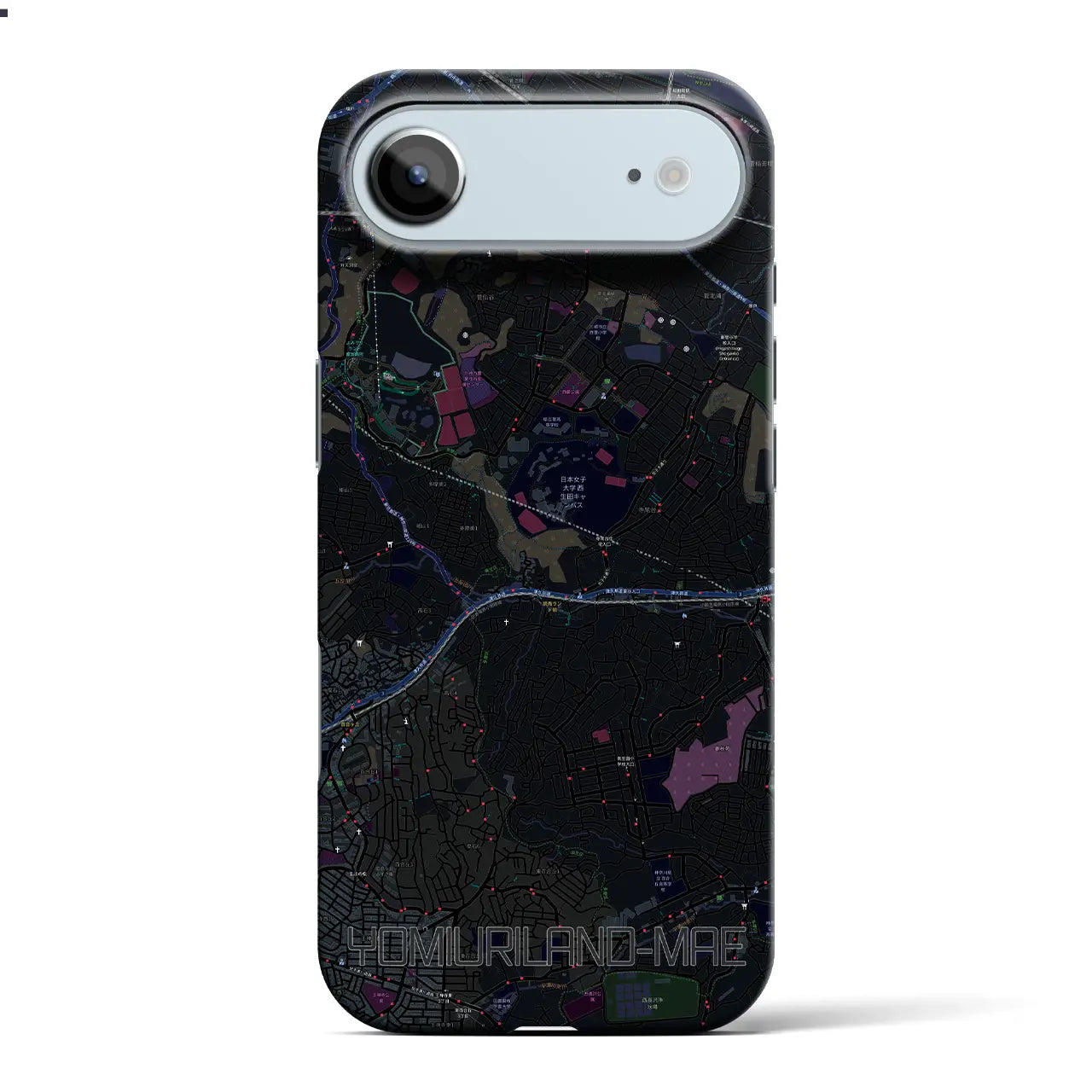 【読売ランド前（神奈川県）】地図柄iPhoneケース（バックカバータイプ）