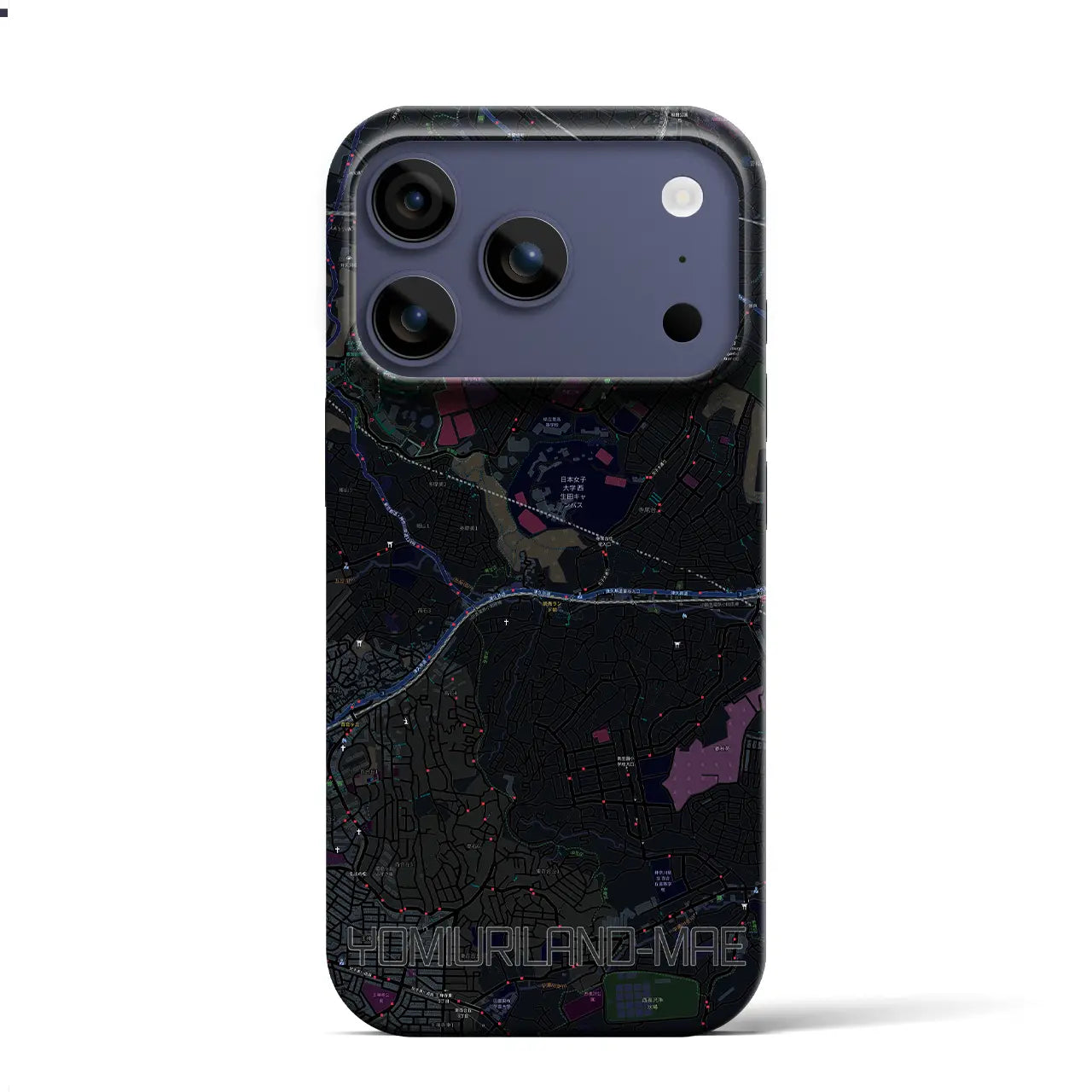 【読売ランド前（神奈川県）】地図柄iPhoneケース（バックカバータイプ）