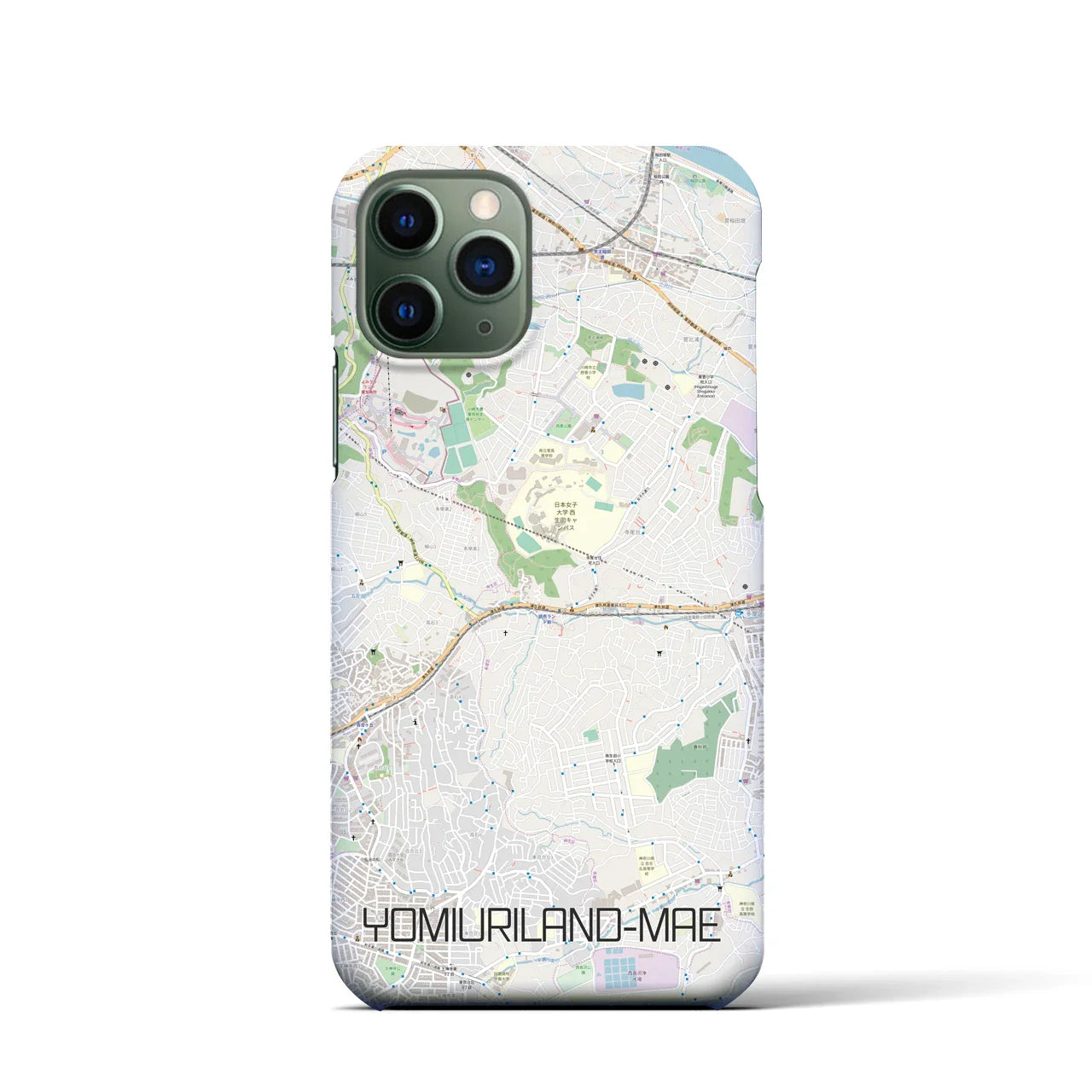 【読売ランド前（神奈川県）】地図柄iPhoneケース（バックカバータイプ）