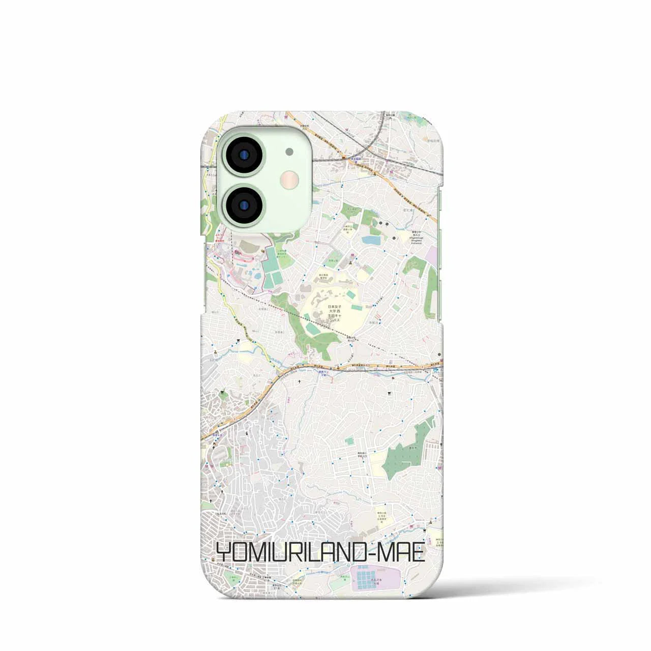 【読売ランド前（神奈川県）】地図柄iPhoneケース（バックカバータイプ）