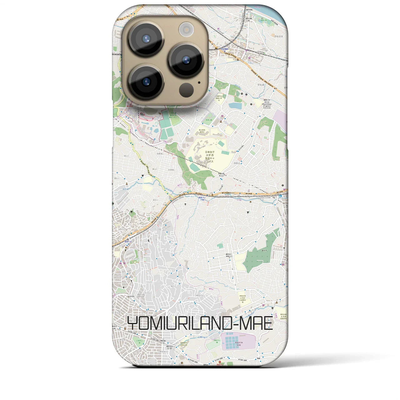 【読売ランド前（神奈川県）】地図柄iPhoneケース（バックカバータイプ）