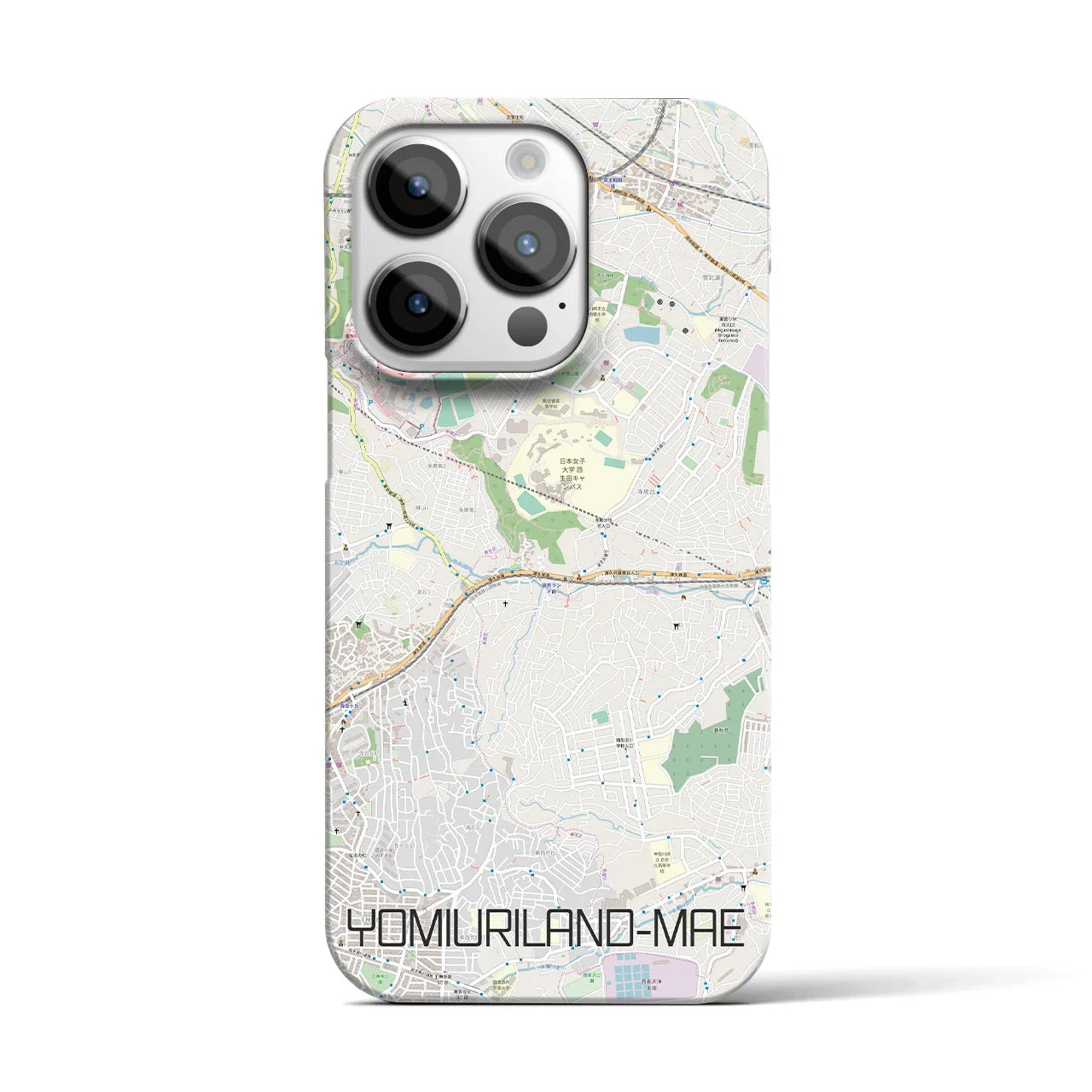 【読売ランド前（神奈川県）】地図柄iPhoneケース（バックカバータイプ）