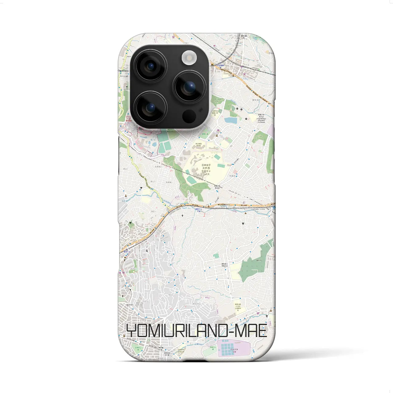 【読売ランド前（神奈川県）】地図柄iPhoneケース（バックカバータイプ）