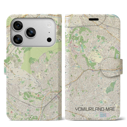 【読売ランド前（神奈川県）】地図柄iPhoneケース（手帳タイプ）