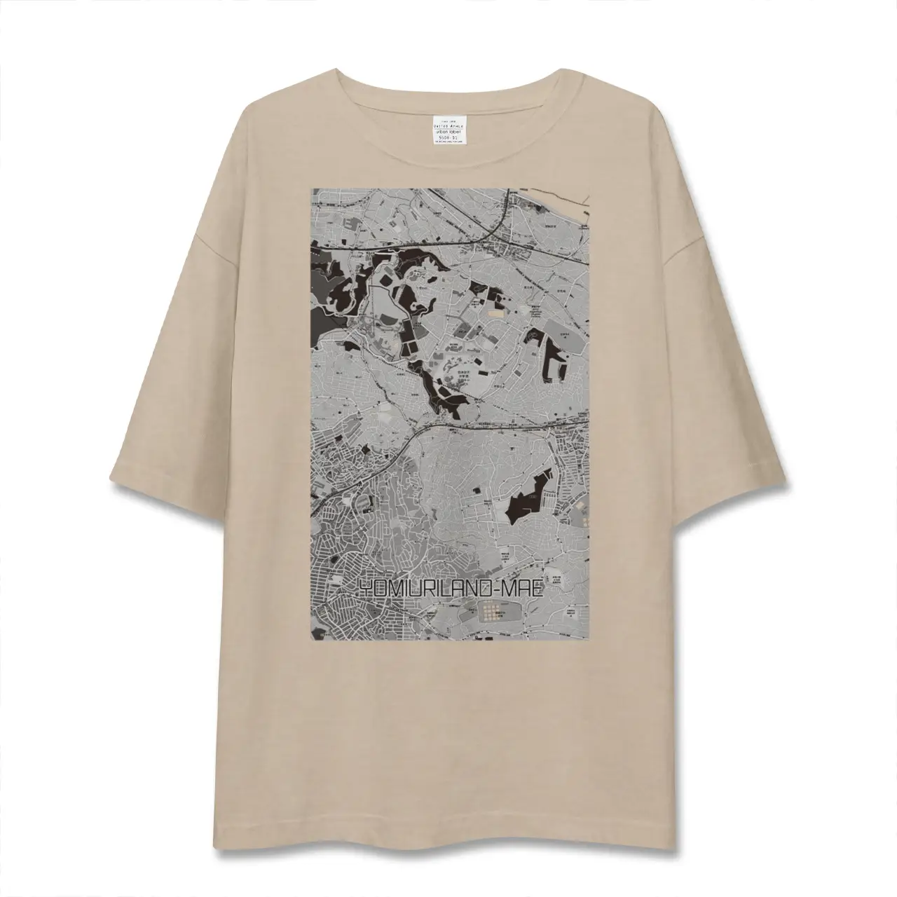 【読売ランド前（神奈川県）】地図柄ビッグシルエットTシャツ