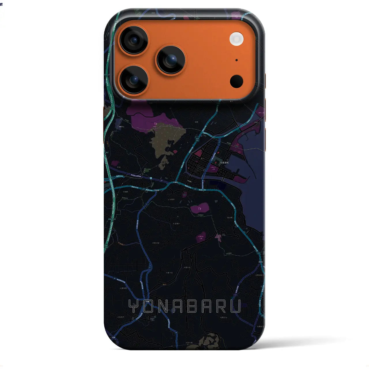 【与那原（沖縄県）】地図柄iPhoneケース（バックカバータイプ）