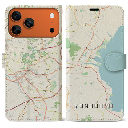 【与那原（沖縄県）】地図柄iPhoneケース（手帳タイプ）