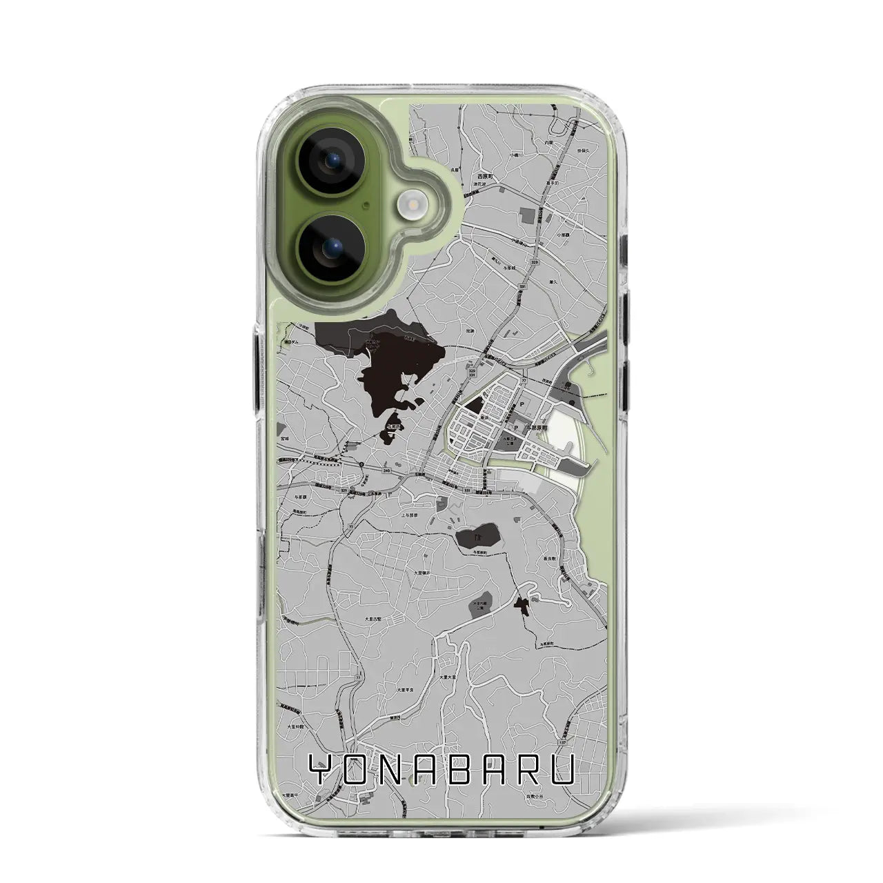 【与那原（沖縄県）】地図柄iPhoneケース（MagSafeタイプ）