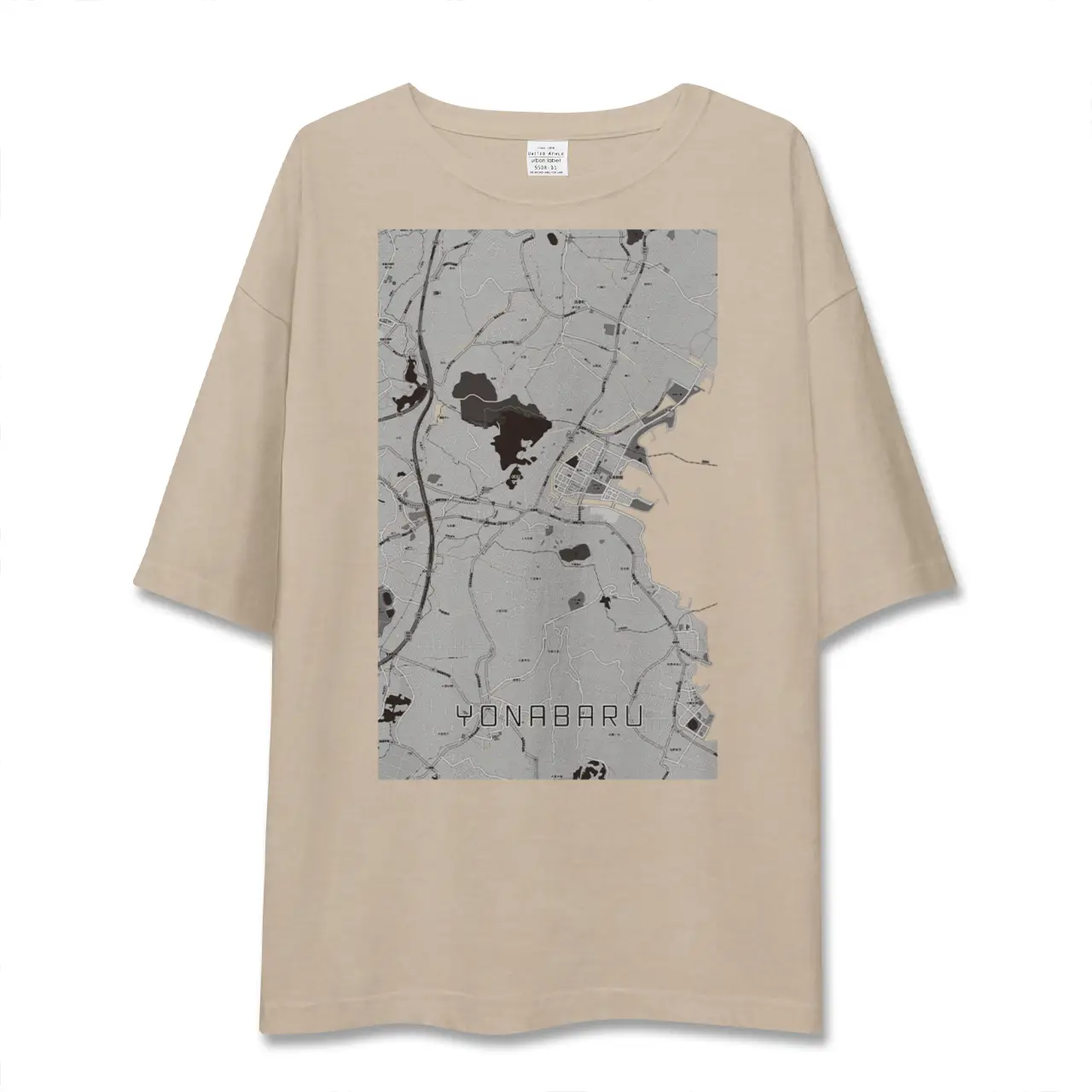 【与那原（沖縄県）】地図柄ビッグシルエットTシャツ