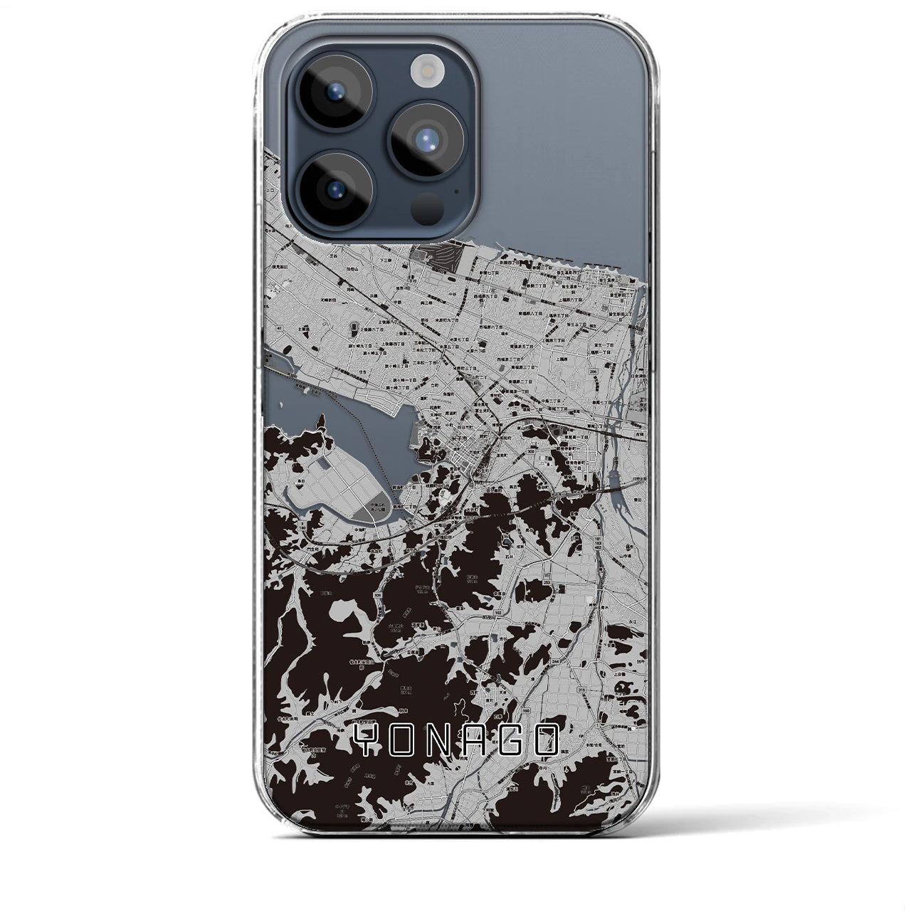 【米子（鳥取県）】地図柄iPhoneケース（クリアタイプ）