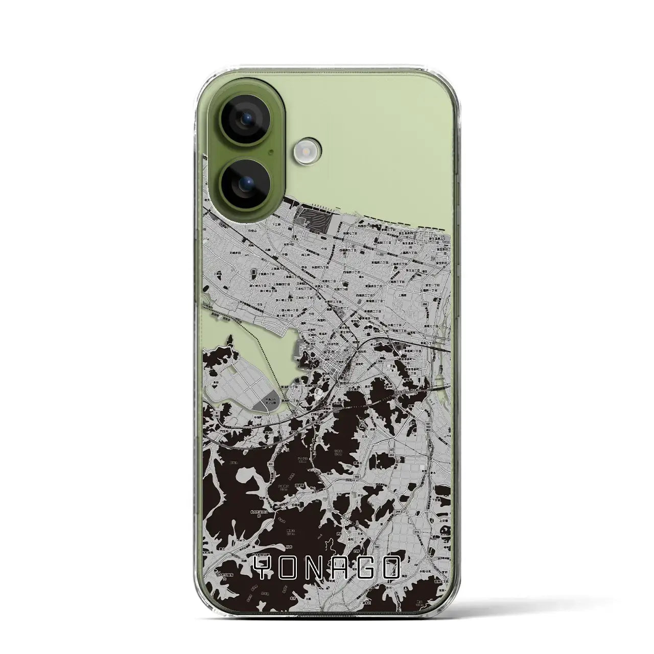 【米子（鳥取県）】地図柄iPhoneケース（クリアタイプ）モノトーン・iPhone 17 Pro Max 用