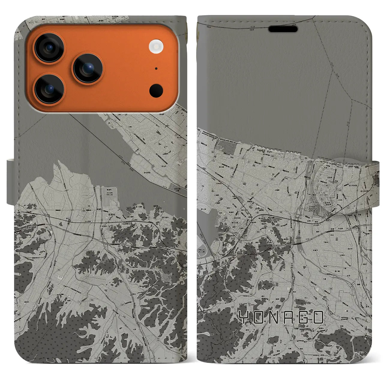 【米子（鳥取県）】地図柄iPhoneケース（手帳タイプ）