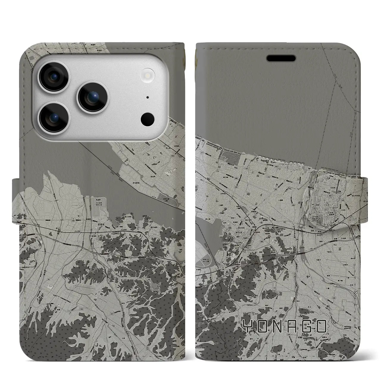 【米子（鳥取県）】地図柄iPhoneケース（手帳タイプ）