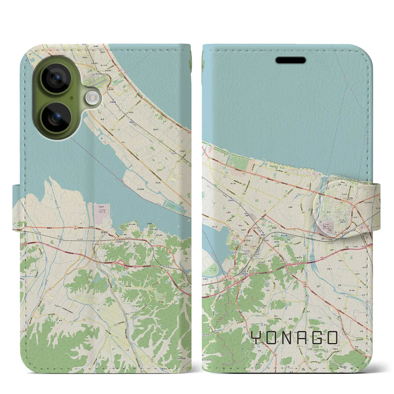 【米子（鳥取県）】地図柄iPhoneケース（手帳タイプ）