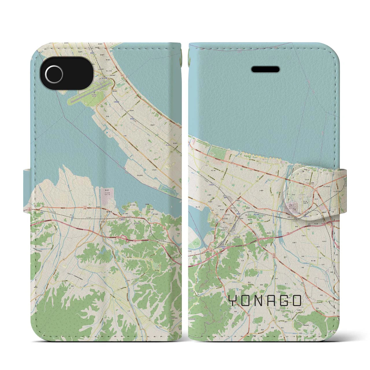 【米子（鳥取県）】地図柄iPhoneケース（手帳タイプ）