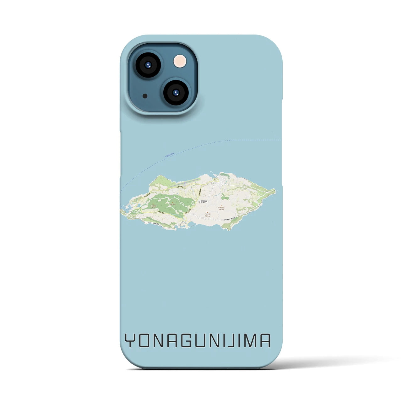 【与那国島（沖縄県）】地図柄iPhoneケース（バックカバータイプ）