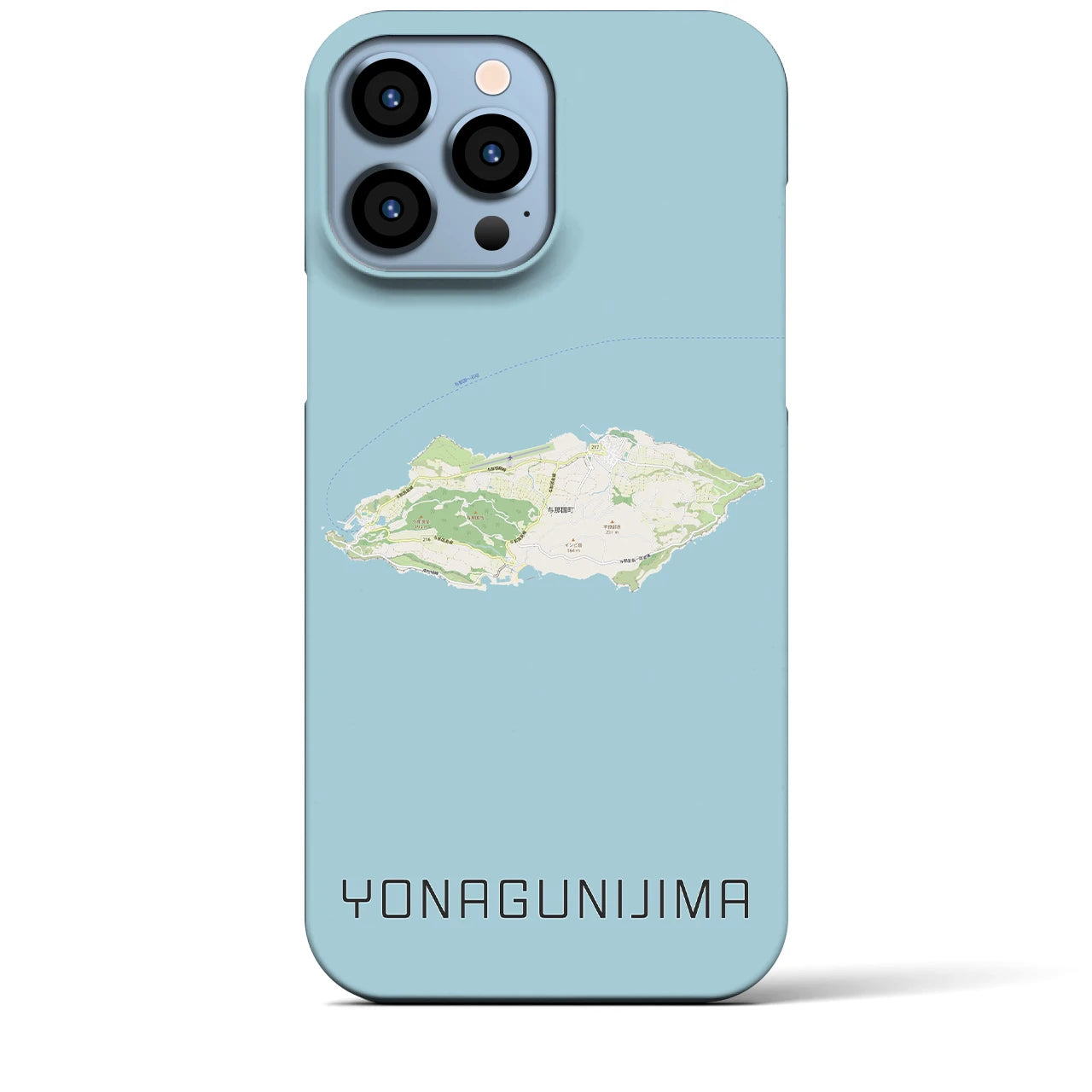 【与那国島（沖縄県）】地図柄iPhoneケース（バックカバータイプ）