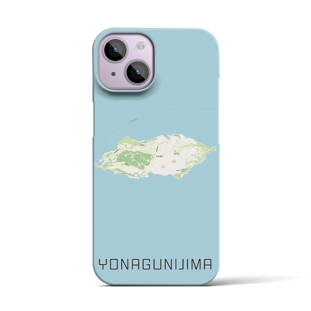 【与那国島（沖縄県）】地図柄iPhoneケース（バックカバータイプ）