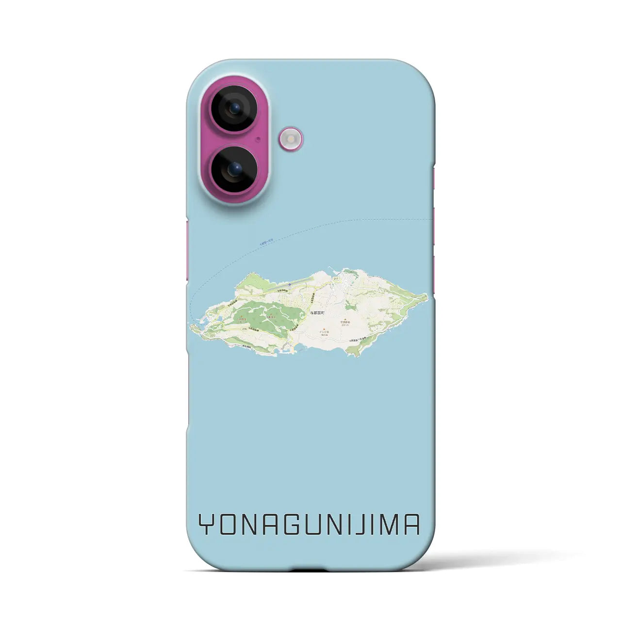【与那国島（沖縄県）】地図柄iPhoneケース（バックカバータイプ）