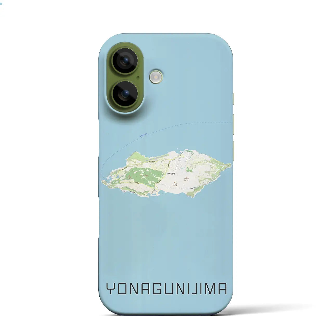 【与那国島（沖縄県）】地図柄iPhoneケース（バックカバータイプ）ブラック・iPhone 17 Pro Max 用