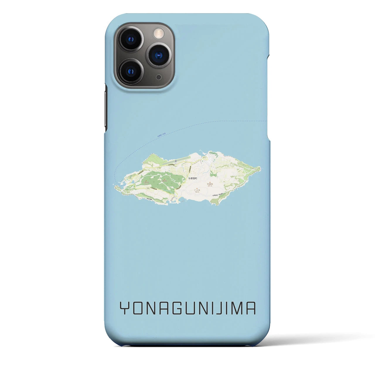 【与那国島（沖縄県）】地図柄iPhoneケース（バックカバータイプ）