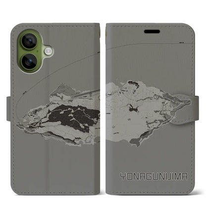 【与那国島（沖縄県）】地図柄iPhoneケース（手帳タイプ）