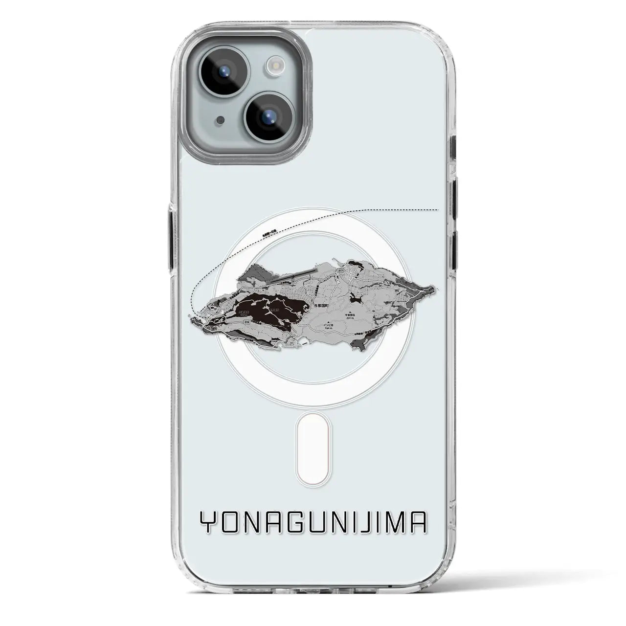 【与那国島（沖縄県）】地図柄iPhoneケース（MagSafeタイプ）