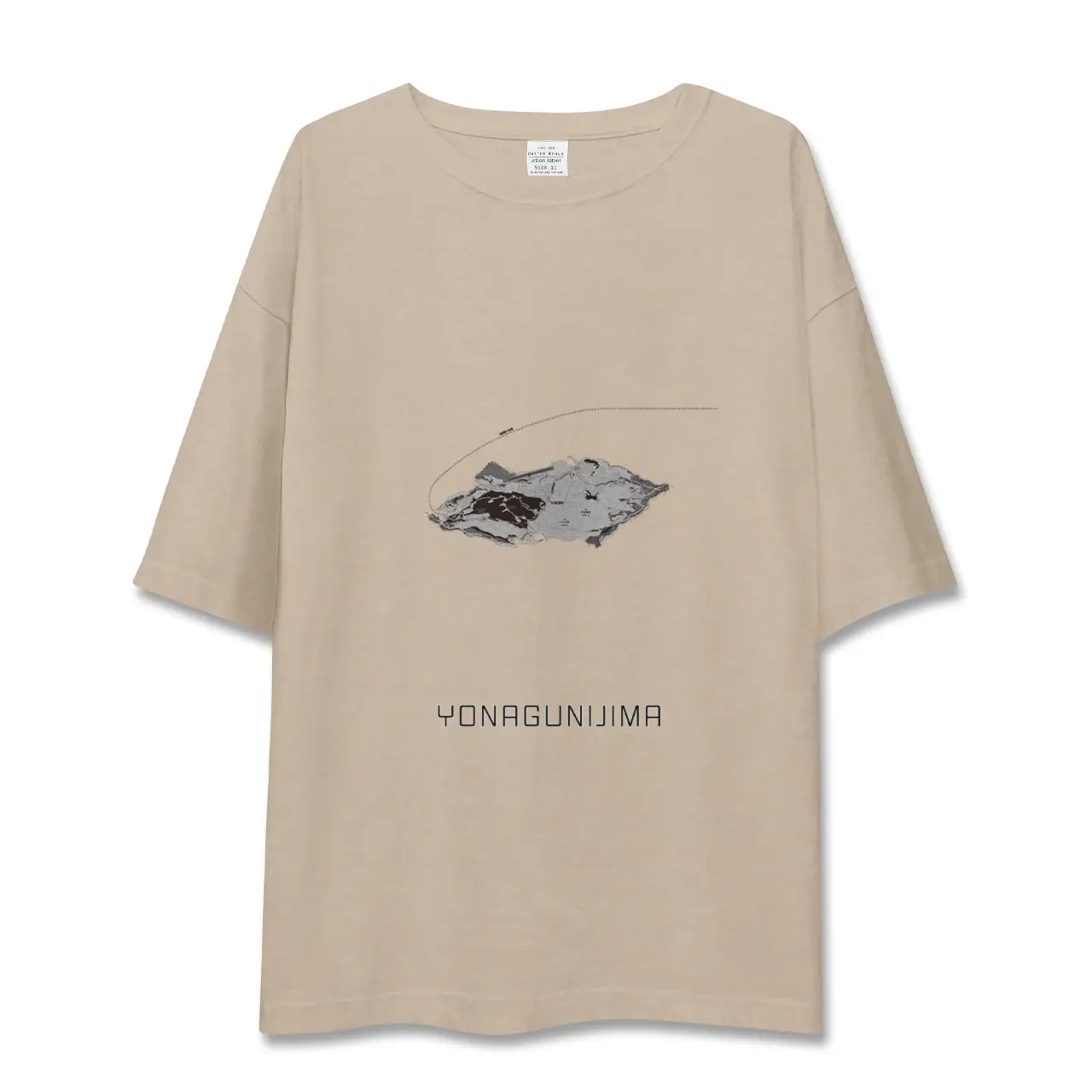 【与那国島（沖縄県）】地図柄ビッグシルエットTシャツ