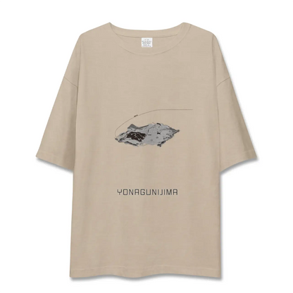 【与那国島（沖縄県）】地図柄ビッグシルエットTシャツ