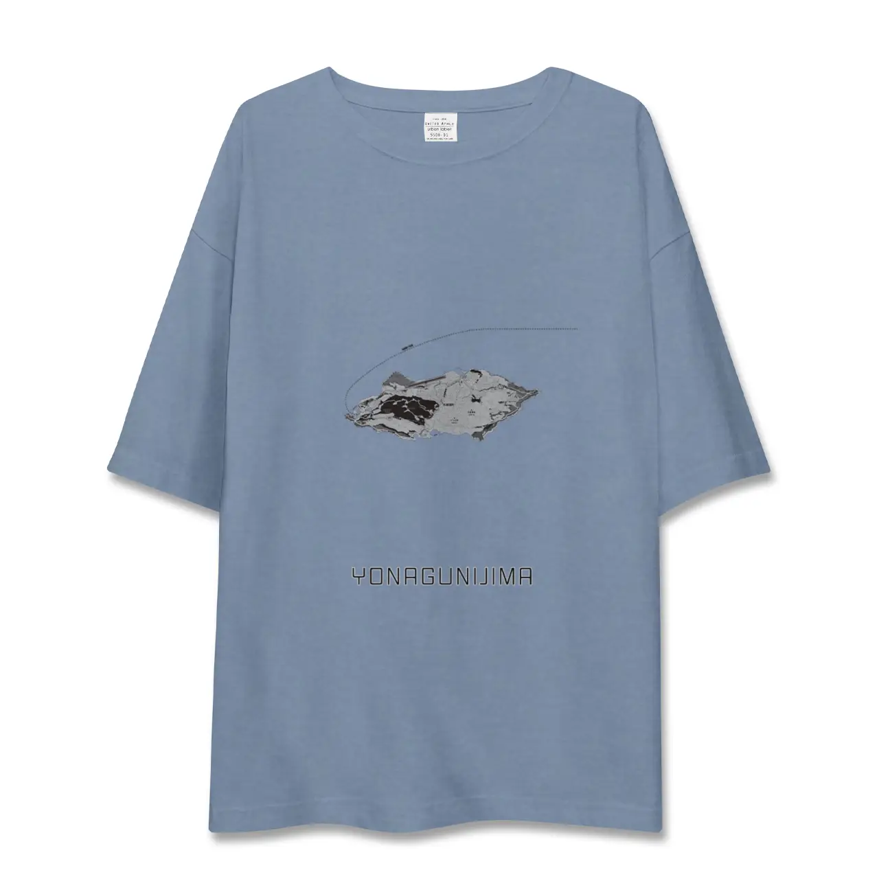 【与那国島（沖縄県）】地図柄ビッグシルエットTシャツ