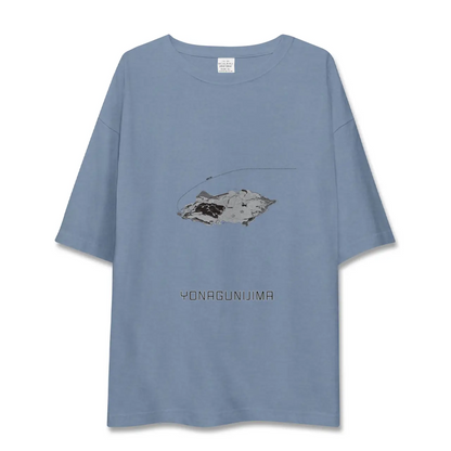 【与那国島（沖縄県）】地図柄ビッグシルエットTシャツ