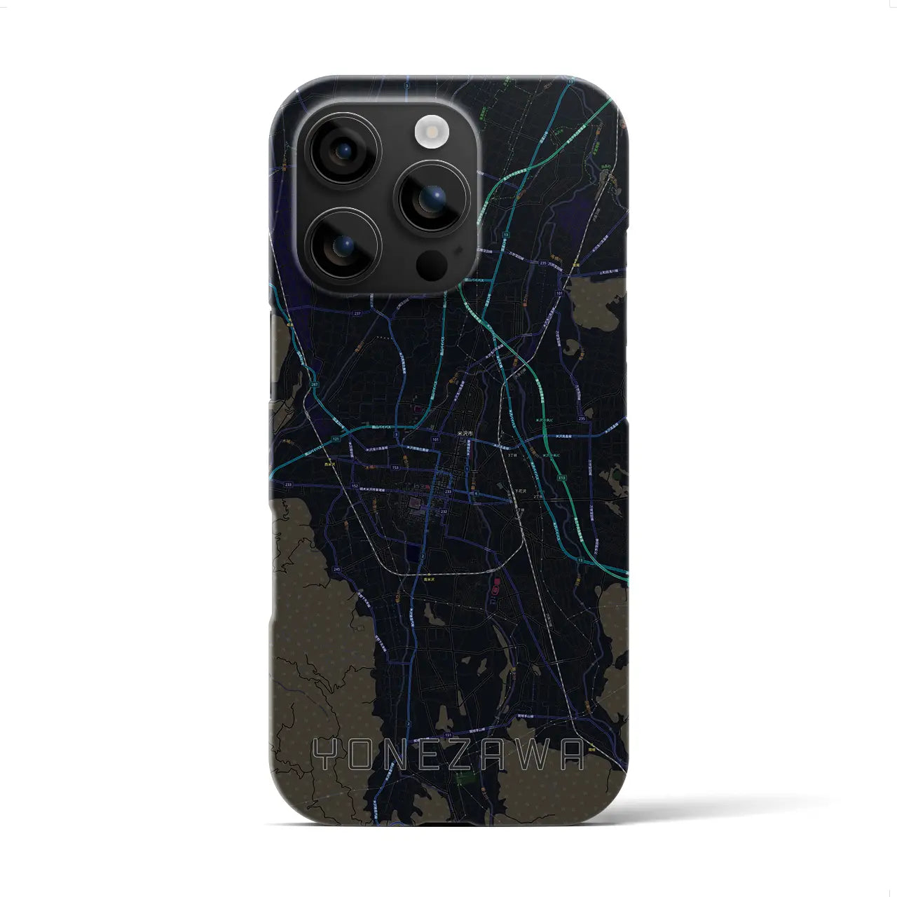 【米沢（山形県）】地図柄iPhoneケース（バックカバータイプ）