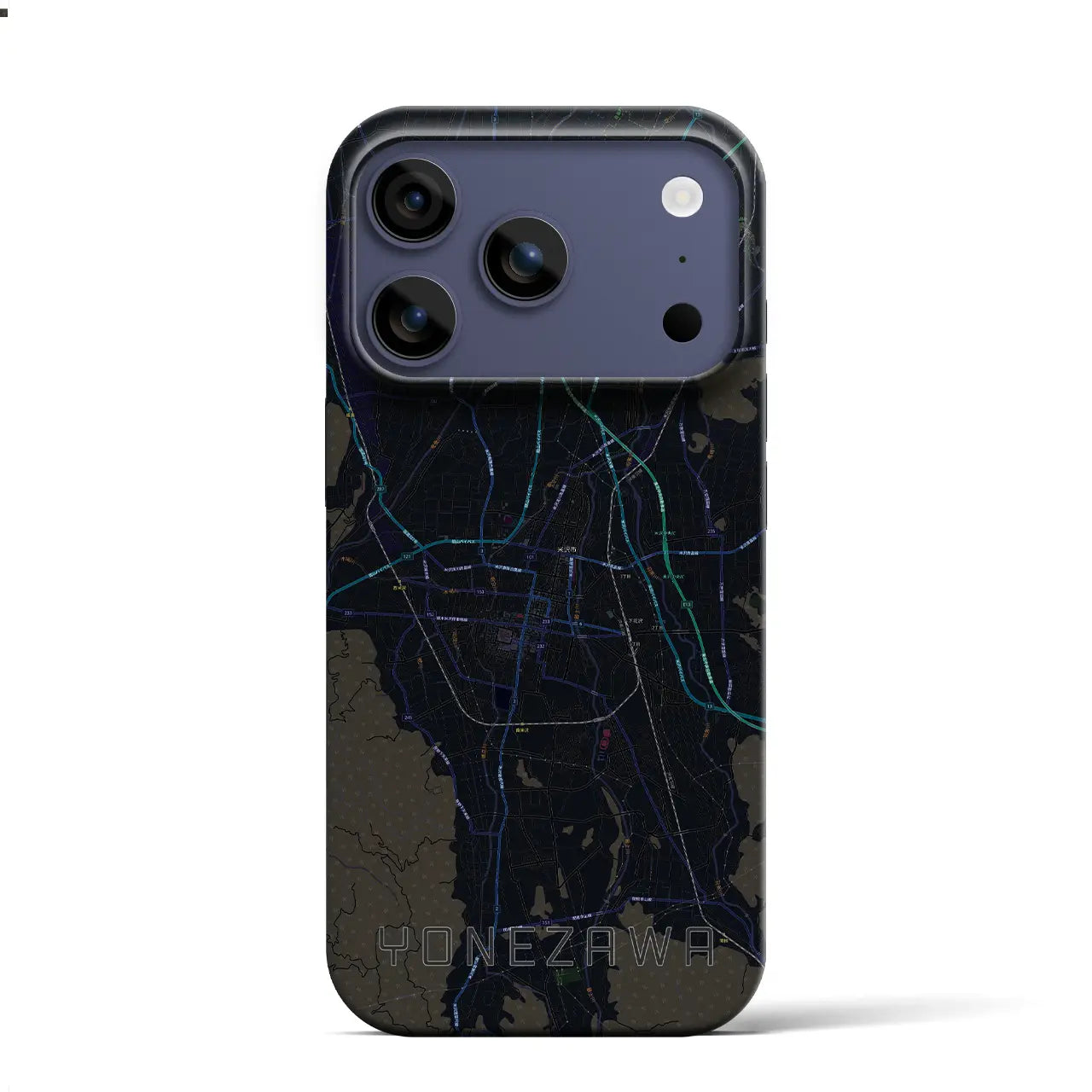 【米沢（山形県）】地図柄iPhoneケース（バックカバータイプ）