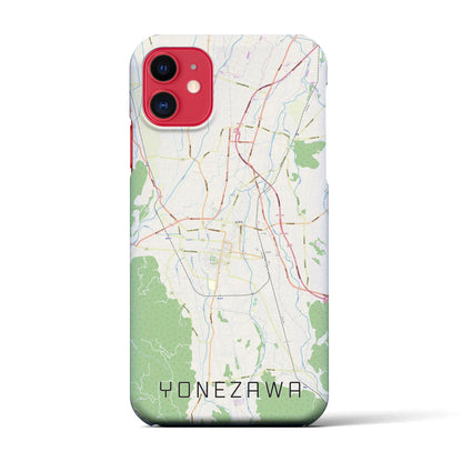 【米沢（山形県）】地図柄iPhoneケース（バックカバータイプ）