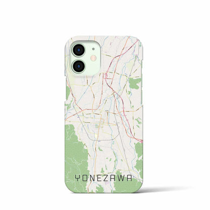 【米沢（山形県）】地図柄iPhoneケース（バックカバータイプ）