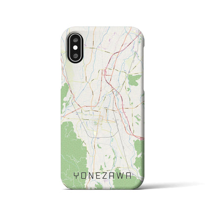 【米沢（山形県）】地図柄iPhoneケース（バックカバータイプ）