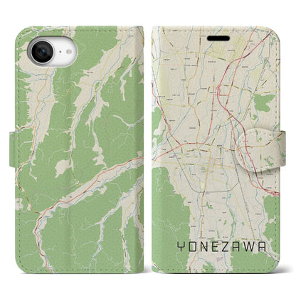 【米沢（山形県）】地図柄iPhoneケース（手帳タイプ）