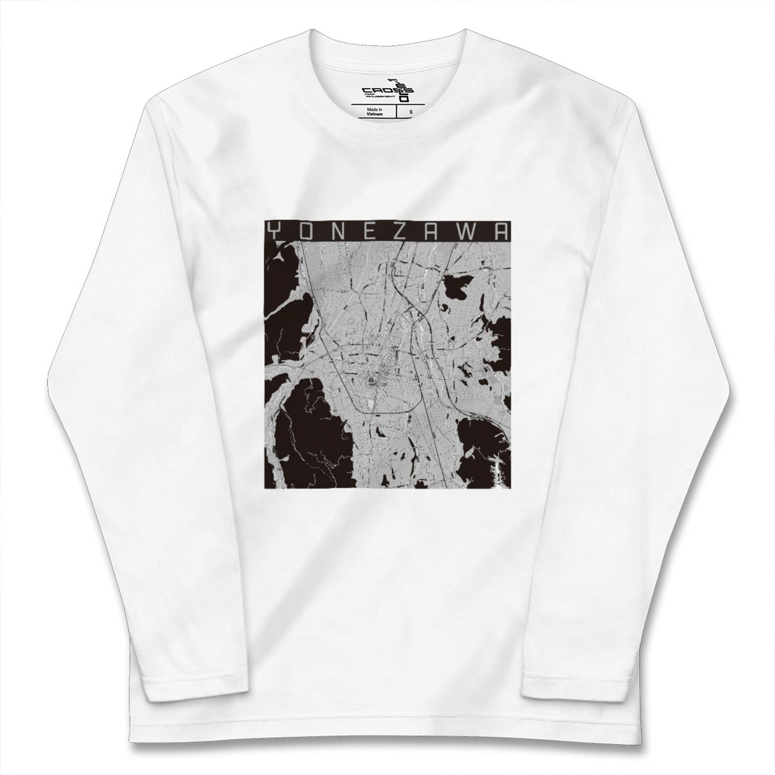 【米沢（山形県）】地図柄ロングスリーブTシャツ