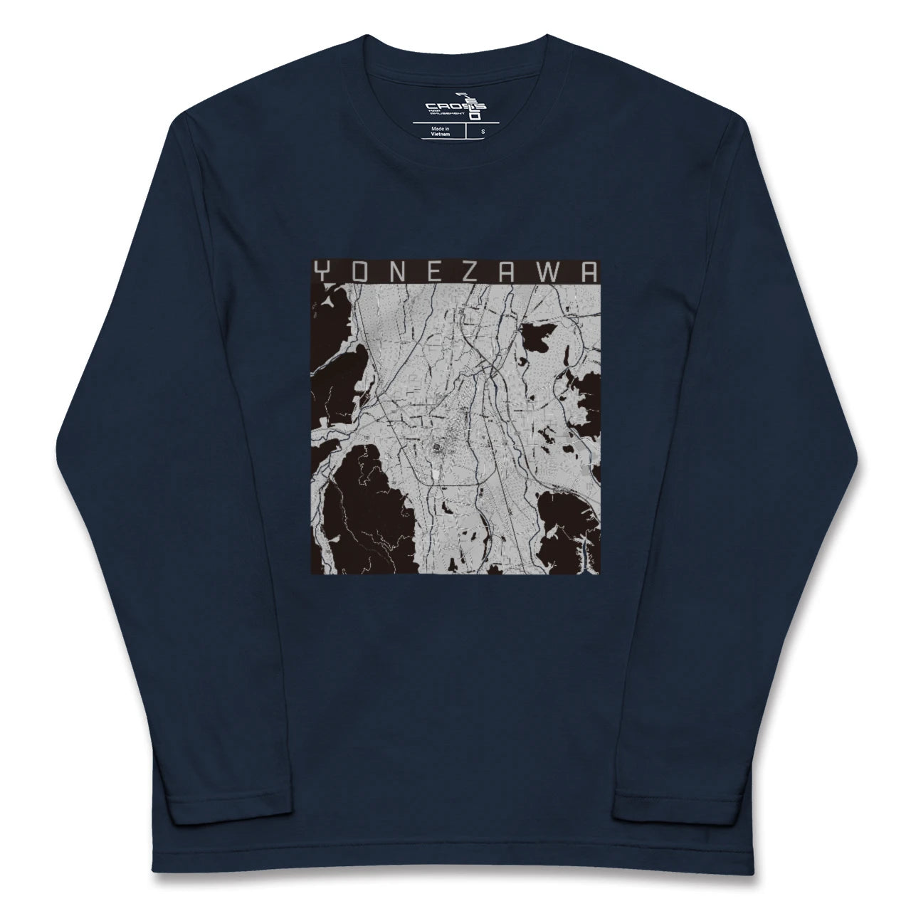 【米沢（山形県）】地図柄ロングスリーブTシャツ