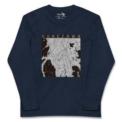 【米沢（山形県）】地図柄ロングスリーブTシャツ