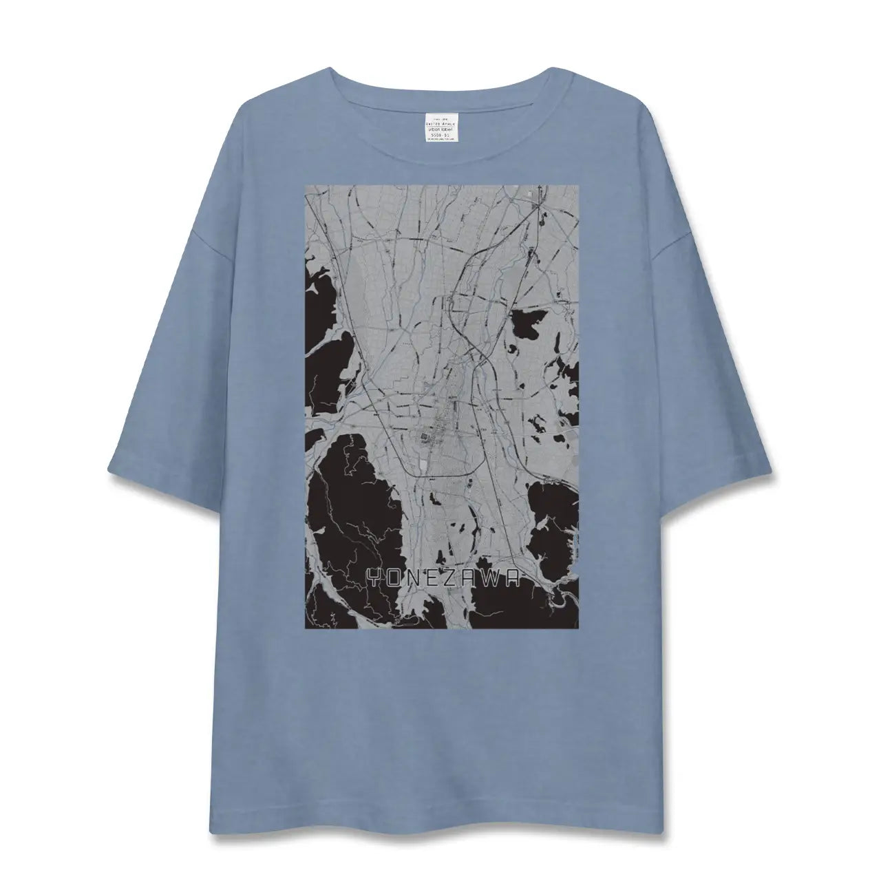 【米沢（山形県）】地図柄ビッグシルエットTシャツ